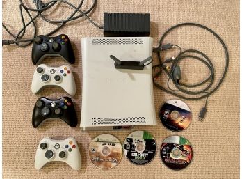 Xbox 360 Console With Four Controllers