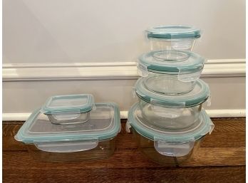 OXO Glass Food Storage Containers With Clasping Plastic Lids, NEW