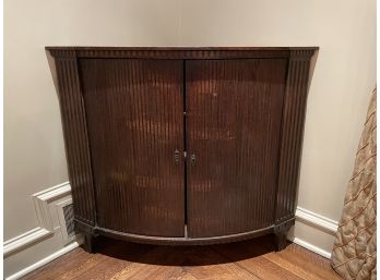 Antique Fluted Front Corner Cabinet With Wonderful Patina