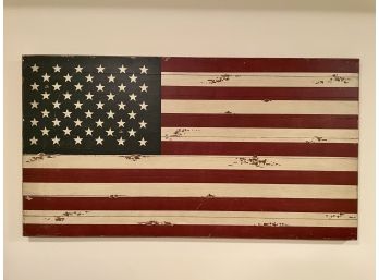 Pottery Barn Wooden American Flag Wall Art