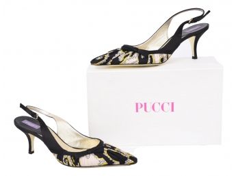 Emilio Pucci Italian Slingback Pumps (Size 8 1/2)