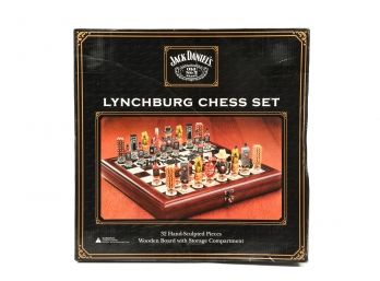 Jack Daniels Hand Sculpted Lynchburg Chess Set