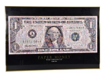 Paper Money PhotoMosaics By Robert Silvers Framed Poster