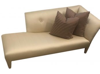 Custom Made Donghia Inspired Silk Chaise Lounge (RETAIL $2,500)