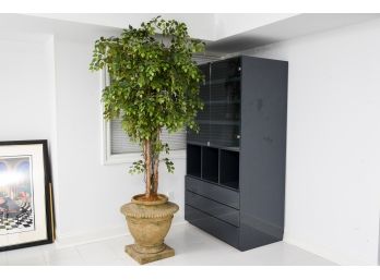 Large Faux Ficus Tree In A Grecian Style Planter