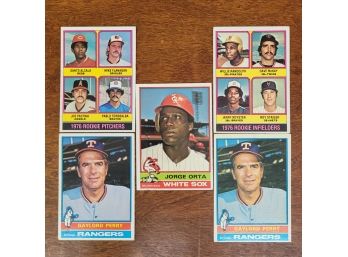 1976 Topps Assorted Baseball Cards - Rookie Pitchers, Rookie Outfielders, Gaylord Perry & Jorge Orta