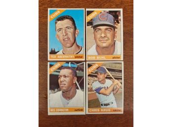 1966 Topps Chicago Cubs Baseball Cards Lot 2