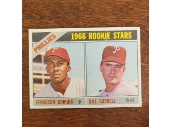 1966 Topps # 254 Rookie Stars Baseball Card Phillies Ferguson Jenkins And Bill Sorrell Baseball Card