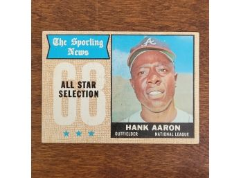 1968 Topps #370 Hank Aaron Baseball Card