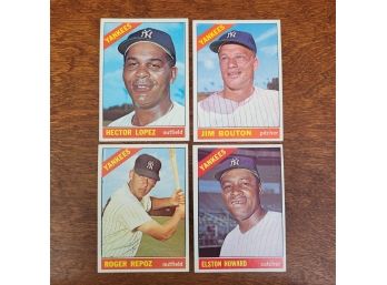 1966 Topps New York Yankees Baseball Cards Lot 2