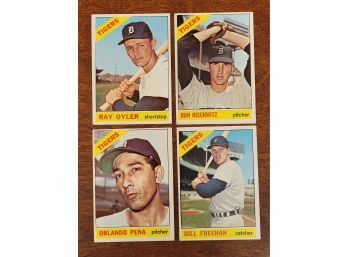 1966 Topps Detroit Tigers Baseball Cards Lot 2