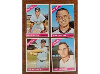 1966 Topps Boston Red Sox  Baseball Cards Lot 4