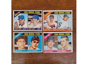 1966 Topps Rookie Stars Baseball Cards Red Sox, Twins, Mets & Yankees