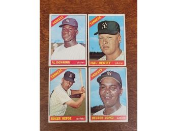 1966 Topps New York Yankees Baseball Cards Lot 3