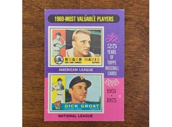 1975 Topps #198 1960 Most Valuable Players Baseball Card