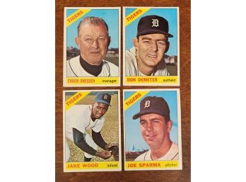 1966 Topps  Detroit Tigers Baseball Cards Lot 4