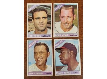 1966 Topps  Atlanta Braves Baseball Cards Lot 2