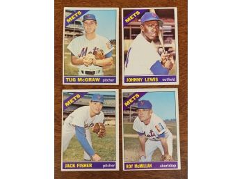 1966 Topps New York Mets Baseball Cards Lot 5