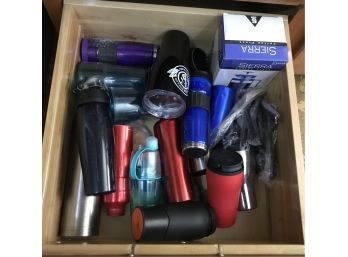 Drawer Of Thermos & Water Bottles