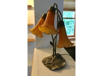 Three Light Floral Lamp