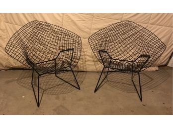 Pair Of Wire Mesh Chairs