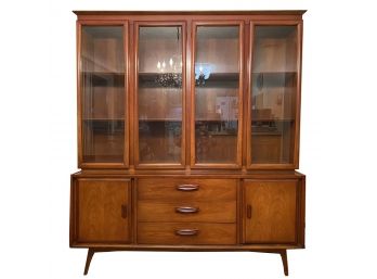 MCM Glass Breakfront Hutch