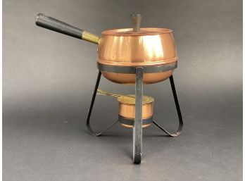 A Mid-Century Copper Fondue Pot