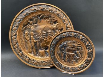 A Pair Of Decorative Colonial Plates