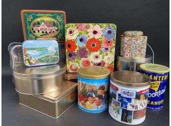 Large Lot Of Assorted Tins