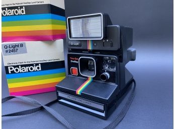 Vintage 1980s Polaroid Land Camera OneStep & Flash Units (2 Of 2)