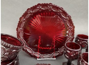 Vintage Ruby Red Pressed Glass, Centennial & Cape Cod Collections