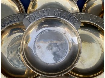 Vintage 1980s Brass Pocket Change Dish, 13 Total!