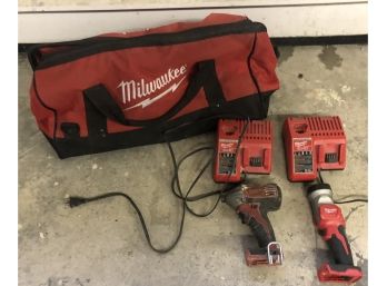 Four Piece Milwaukee Tools And Carrying Case