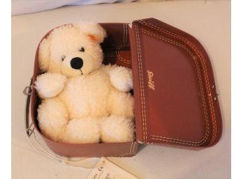 Steiff Plush Teddy Bear In Suitcase