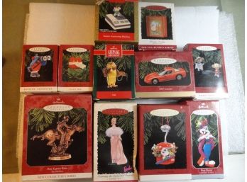 11 HALLMARK KEEPSAKE ORNAMENTS BUGS BUNNY BARBIE CORVETTE