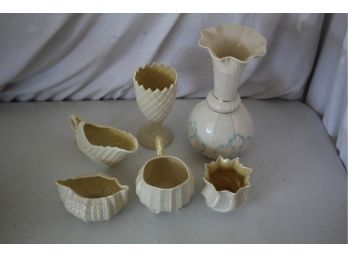 Belleek Porcelain Lot Of 6 Pieces