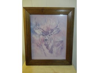 VINTAGE 1978 K MAROON PRINT 'THE SILENT BUCK'