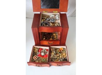 Costume Jewelry Lot With Box