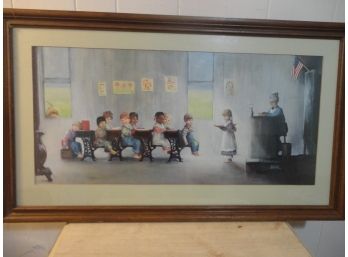 DIANNE DENGEL FRAMED PRINT 'THE SCHOOL HOUSE'