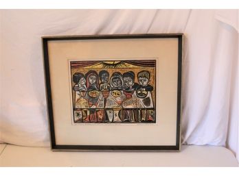 Irving Amen Many Children Signed Print