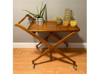 Danish Collapsable Bar Cart On Casters