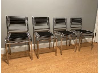 Rene Herbst Sandows Chairs Set Of 4, Italy.