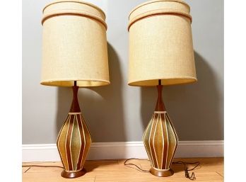 Pair Of Quartite Creative Xxl Lamps Circa 1960s