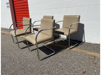 Set Of 4 Ludwig Mies Van Der Rohe Knoll International Cantilever Chair