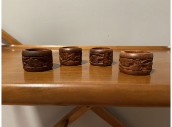 Vintage Hand Carved Napkin Rings