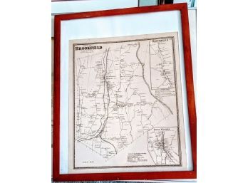 Ironworks Map Of Brookfield, CT Circa 1858