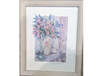 Lovely Floral Watercolor By T. Waldman