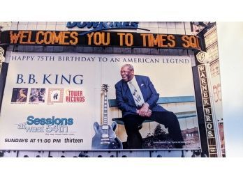 Framed Poster Of 75th Birthday Performance By B.B. King At Times Square