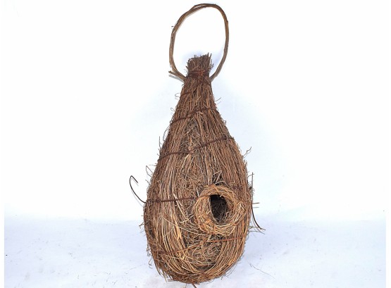 Cozy Straw Handmade Hanging Birdhouse