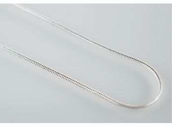 Bright Shiny Slinky Sterling Silver Herringbone Chain With Lobster Clasp
